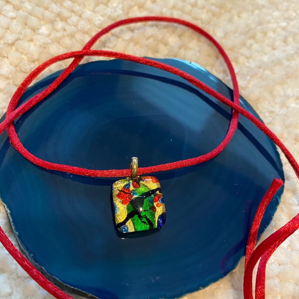 Multicolored Glass Bead Necklace
